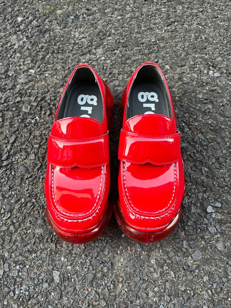 grounds ローファー　赤