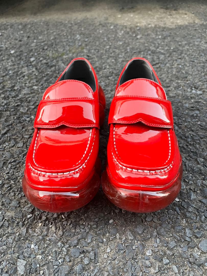 grounds ローファー　赤