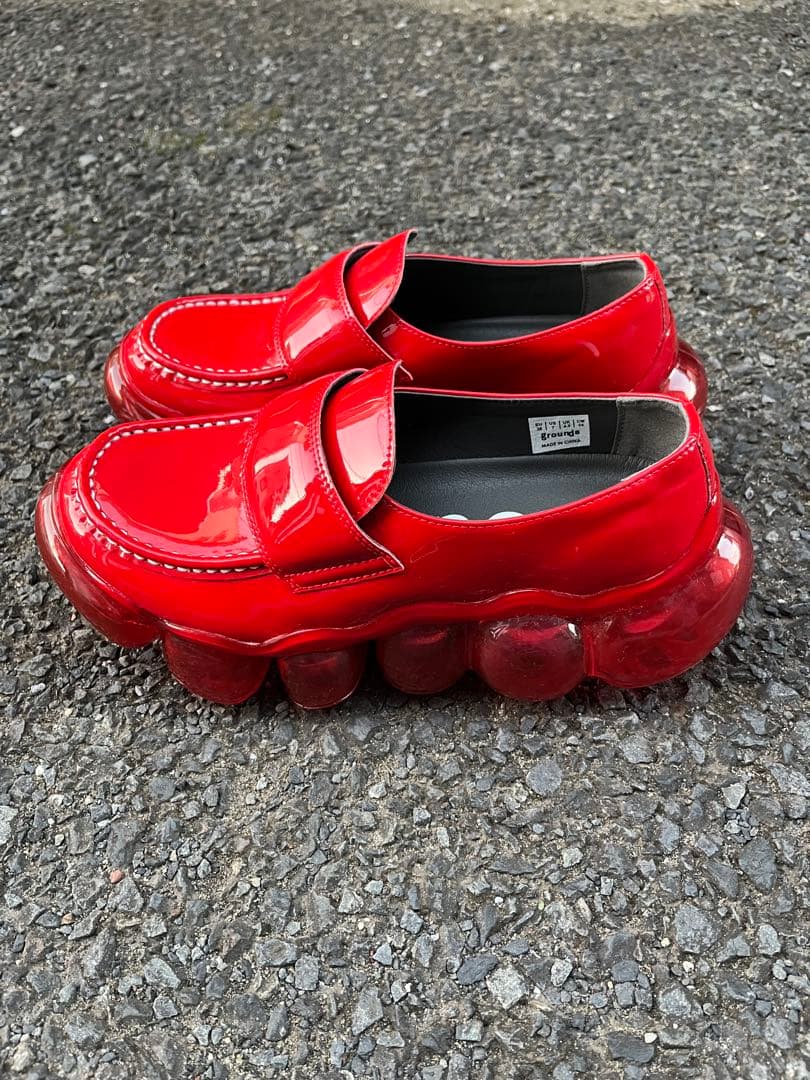 grounds ローファー　赤