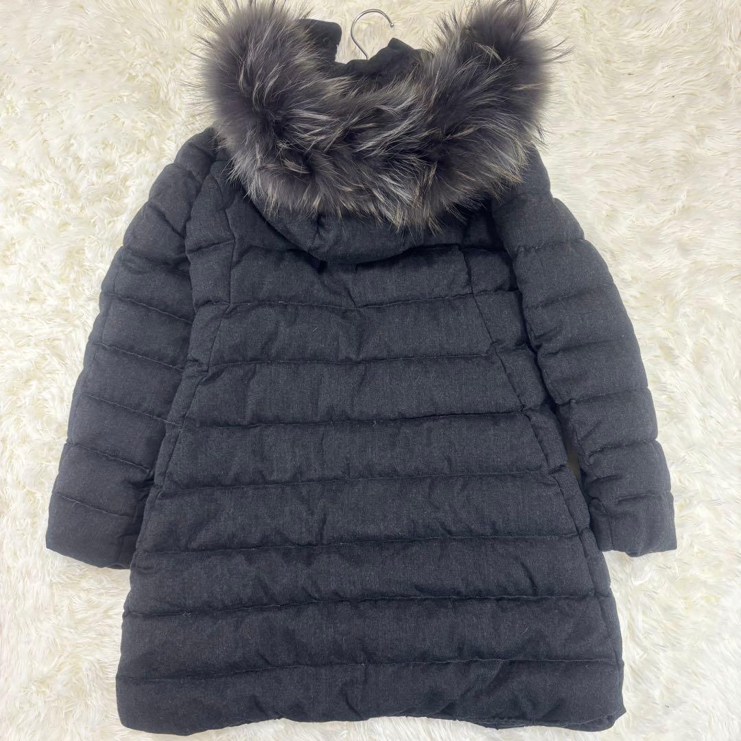 あ*こ様 【美品】タトラス ダウンジャケット ラビアナ ファー ダークグレー