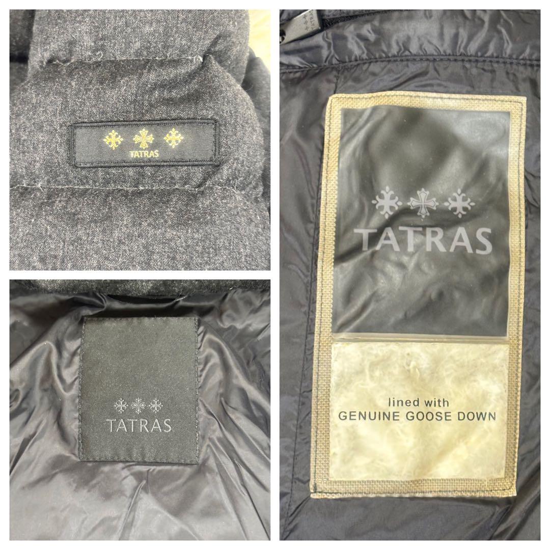 あ*こ様 【美品】タトラス ダウンジャケット ラビアナ ファー ダークグレー