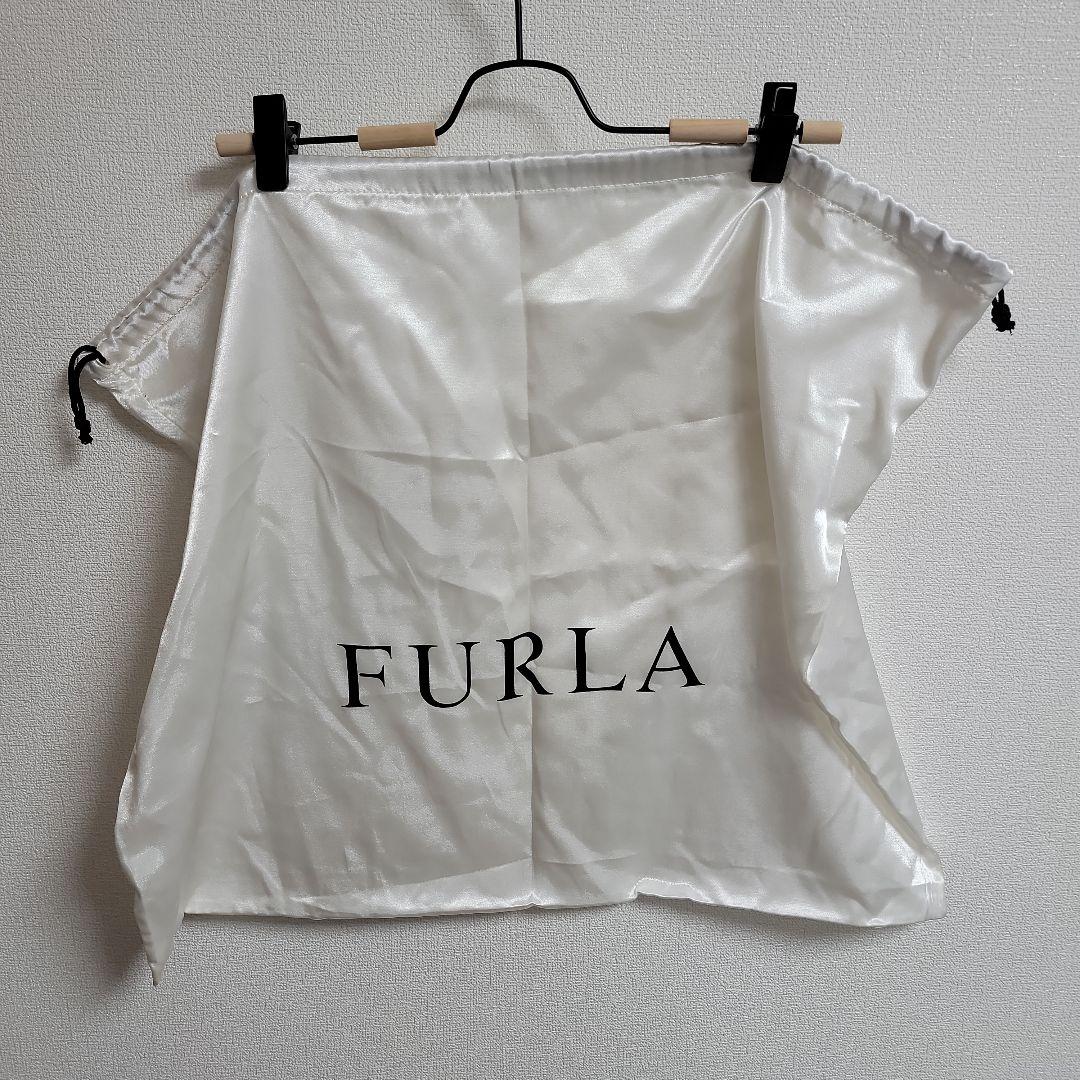FURLA クロコダイル 型押し レザートートバッグ Fロゴ ブラウン 本革