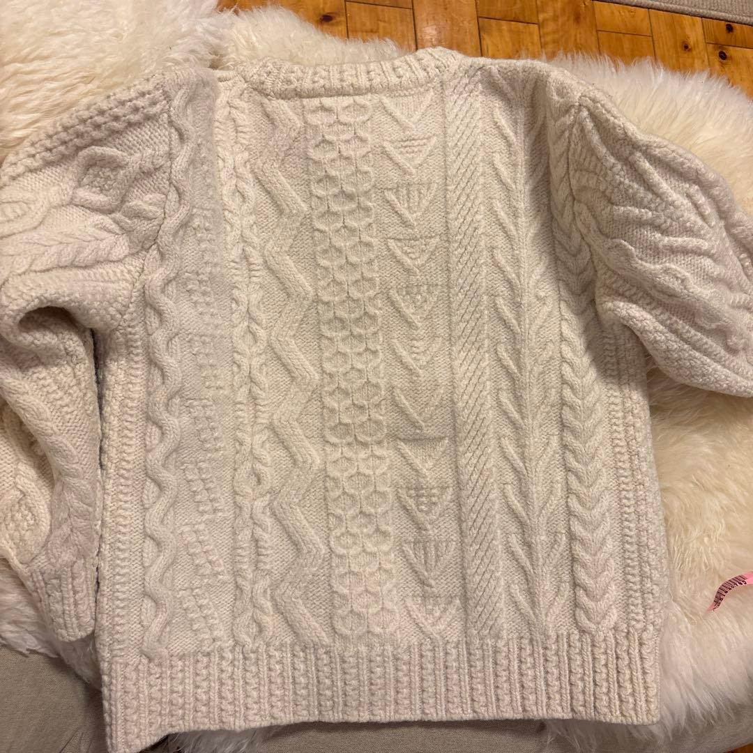 YONETOMI アランニットセーター サイズ:3 定価5万円　雑誌掲載商品