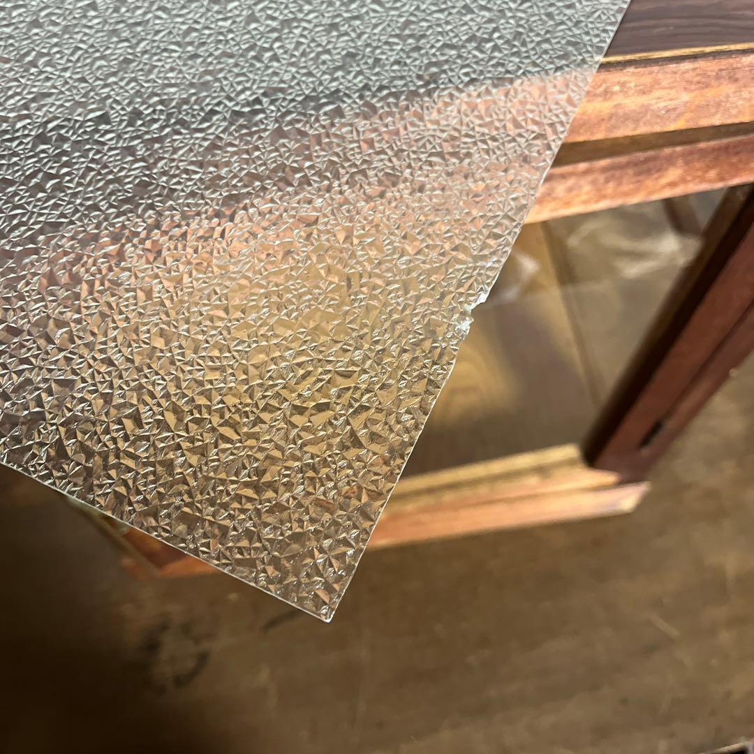 古道具ビンテージ品◾️木製フレーム×3面ガラス ディスプレイケース 飾り棚