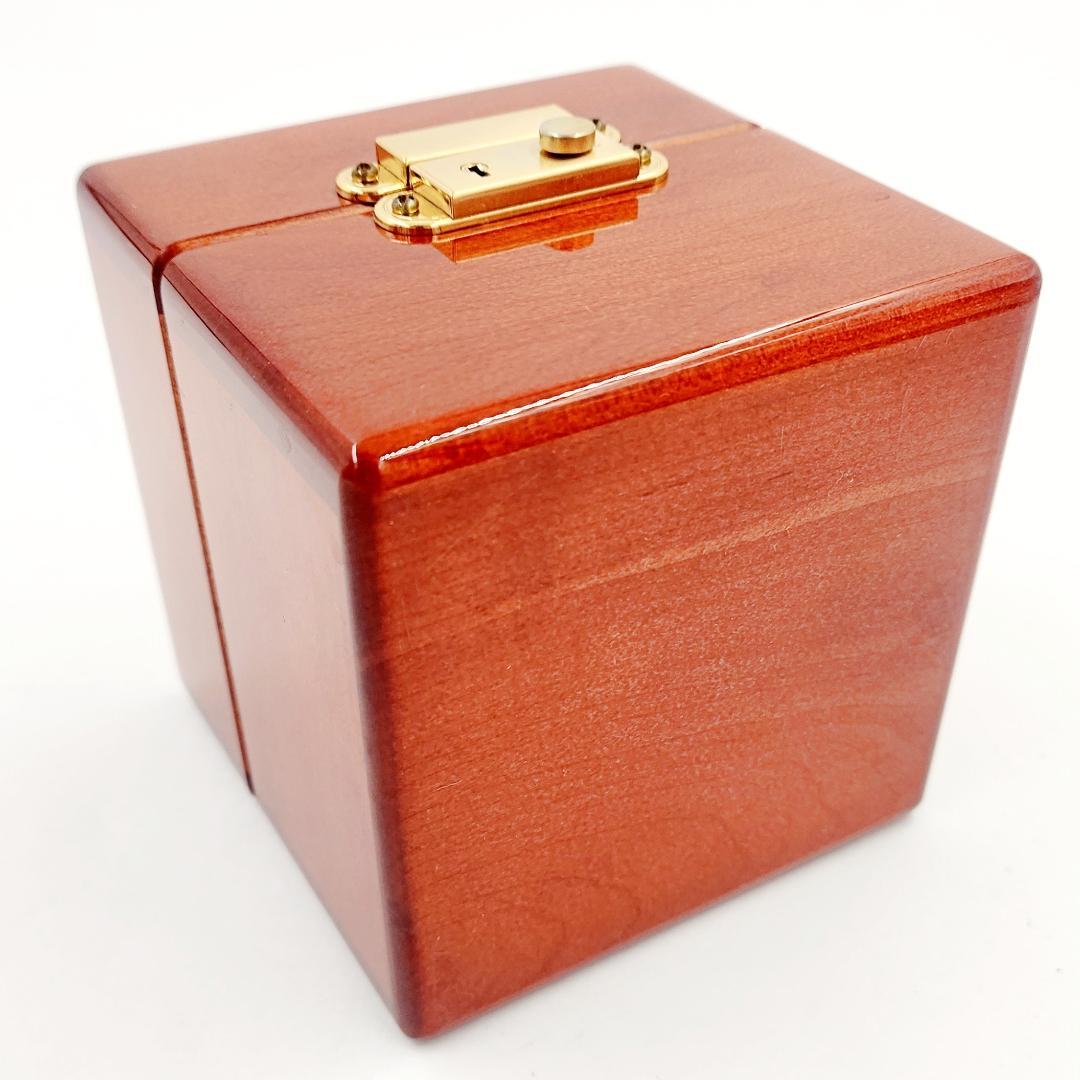 ソウルバード 1本用 メイプル材 腕時計ケース グリーンラムレザー 内装 鍵付き