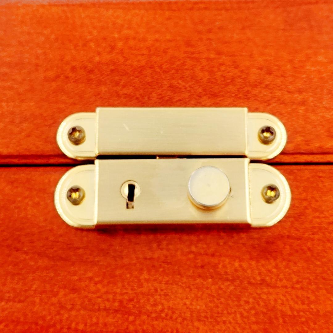 ソウルバード 1本用 メイプル材 腕時計ケース グリーンラムレザー 内装 鍵付き