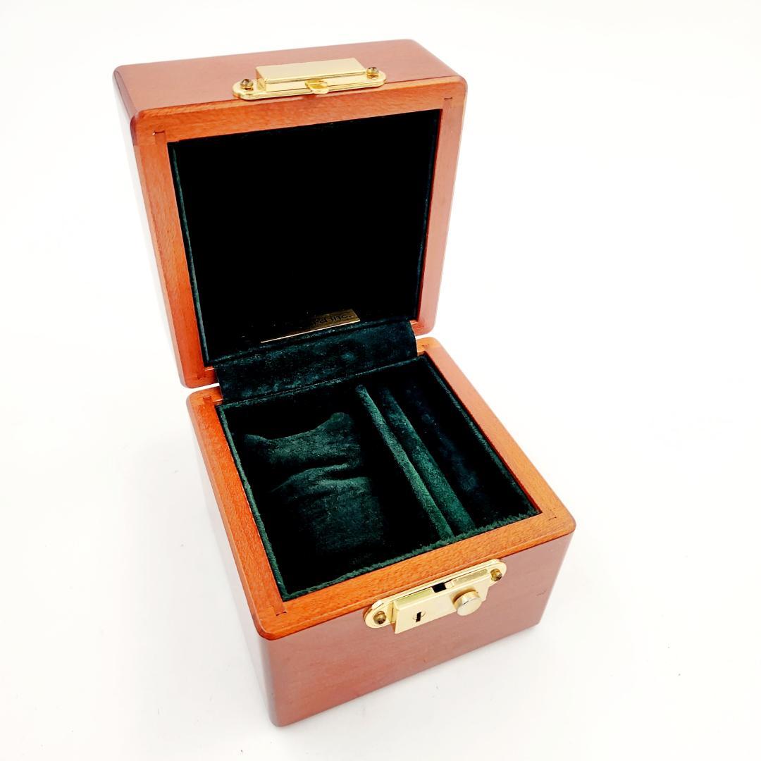 ソウルバード 1本用 メイプル材 腕時計ケース グリーンラムレザー 内装 鍵付き