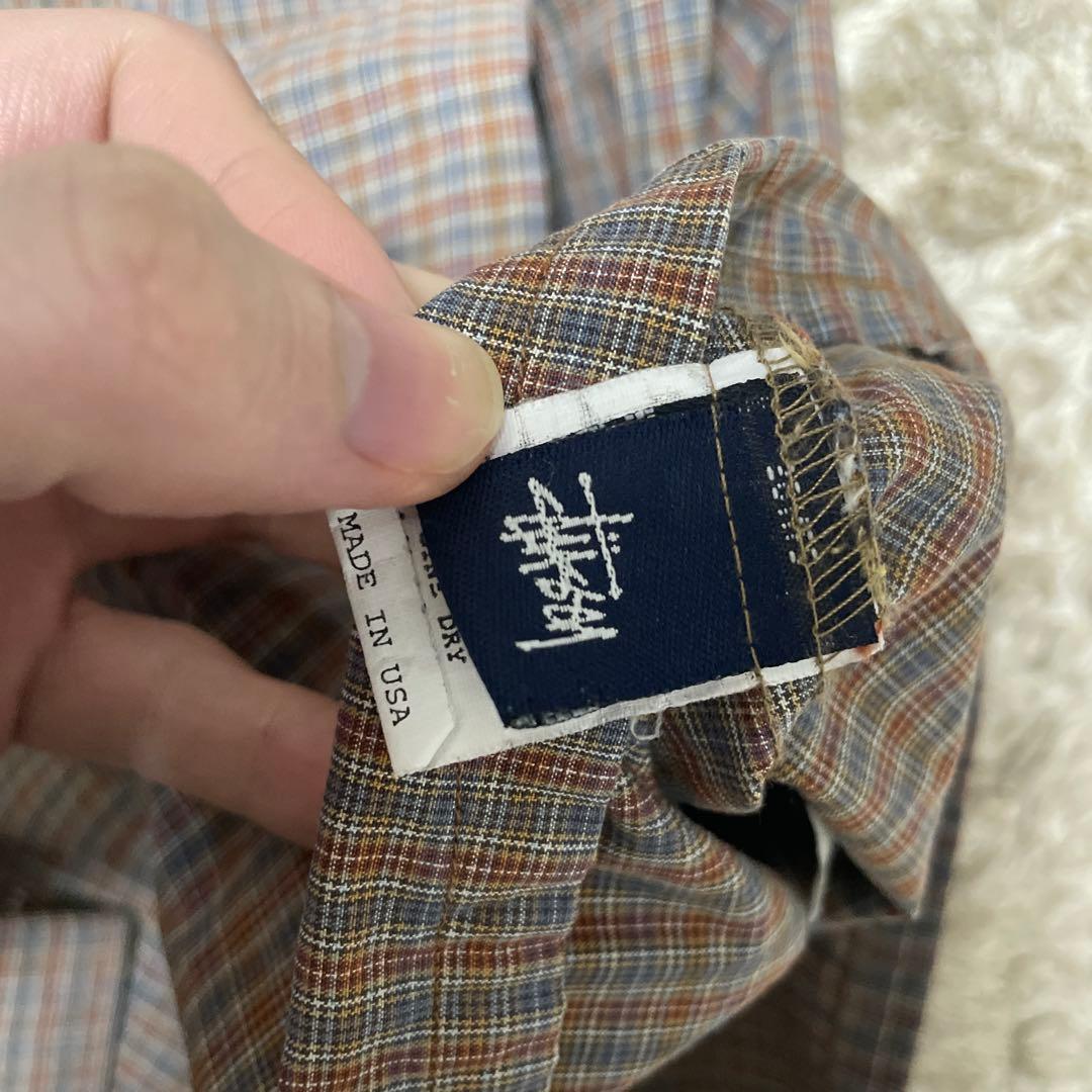 Stussy 90s チェック柄 ボタンダウンシャツ M
