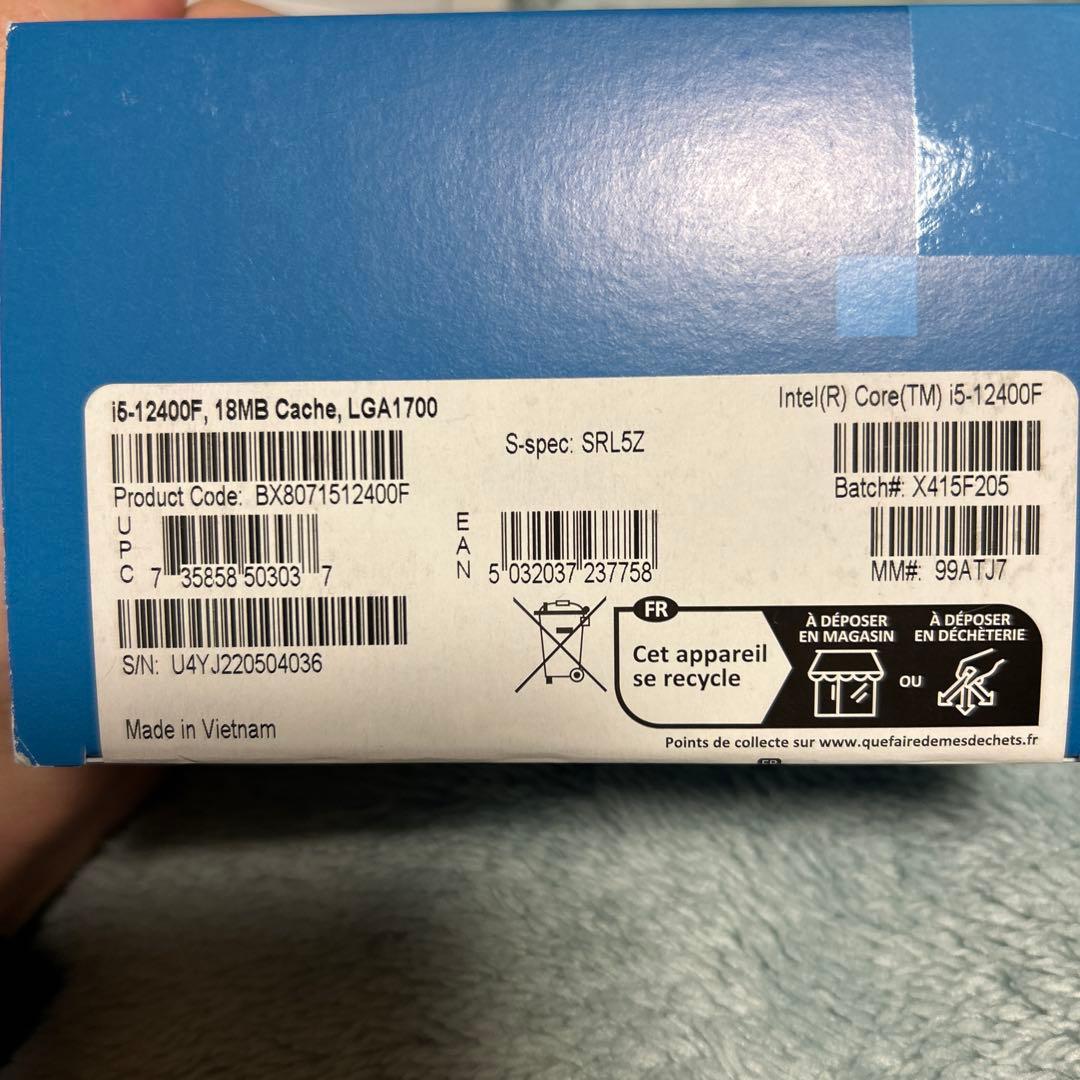 黃*黃様 Intel Core i5-12400F LGA1700