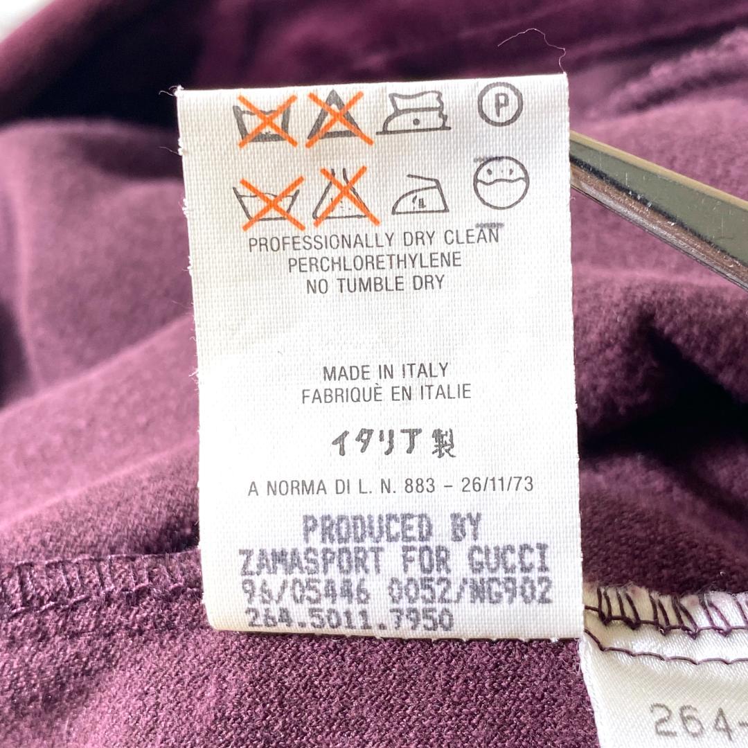 希少 GUCCI グッチ ロゴ刺繍 ロング ワンピース ベロア ベルベット