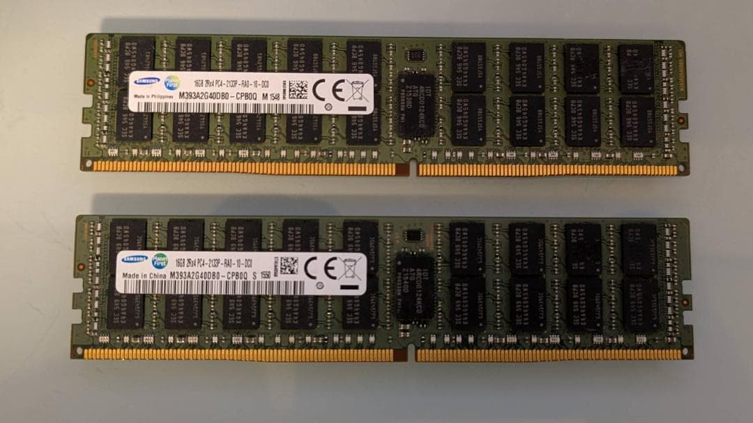 Samsung DDR4 16GBx2枚 計32GB PC4-2133P