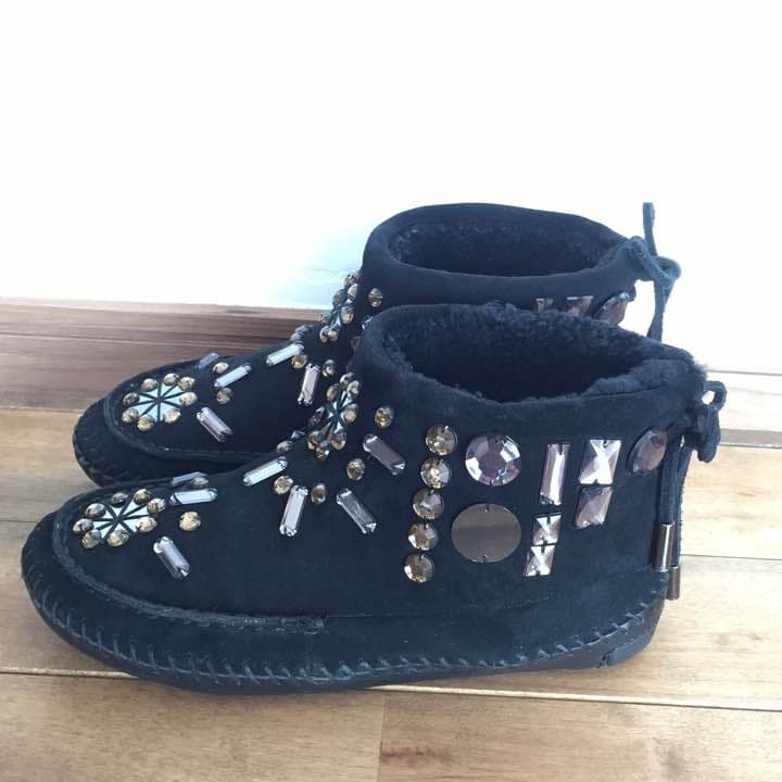 【再値下げ】TORY BURCH トリーバーチ ビジュームートンブーツ モカシン