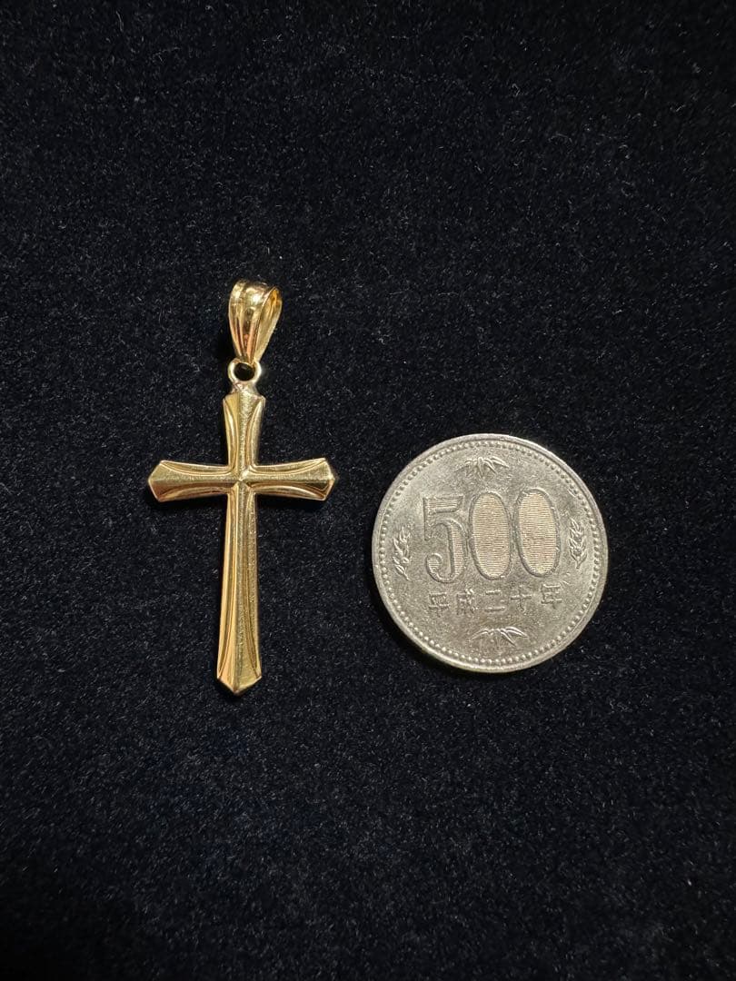 k18金　十字架 ペンダント ネックレスセット 3.3g