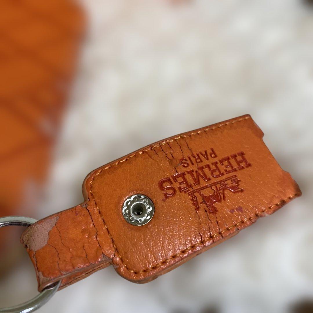 HERMES オレンジ レザー iPhone11pro maxケース