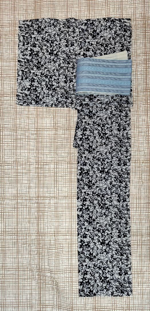 ◎特価◎洒落た変り織り綿紅梅浴衣/夏着物☆潔く品よく…オトナに着映える本浴衣…