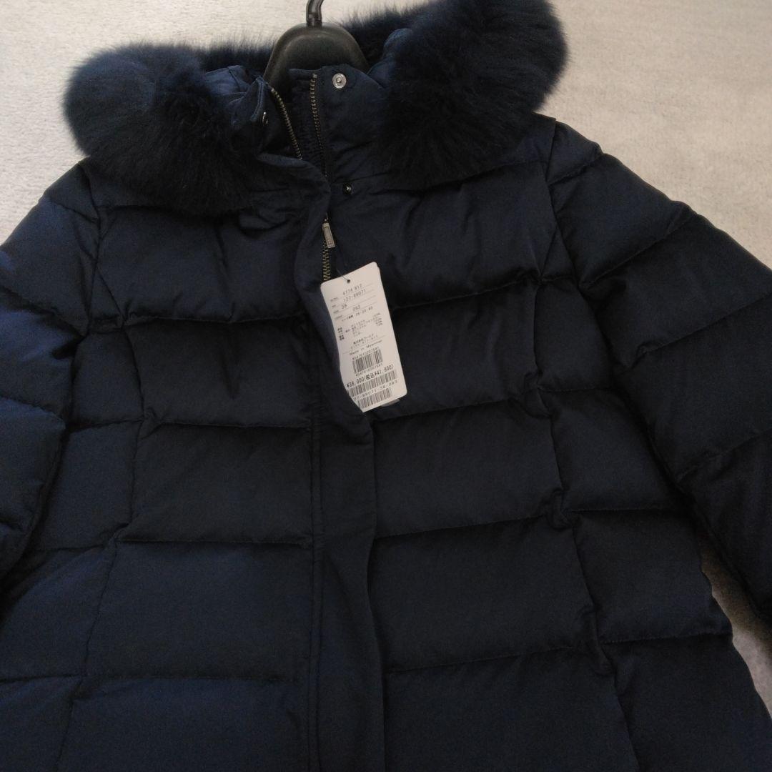 新品タグ付き　INDIVI　サイズ38　ダウンコート　ネイビー