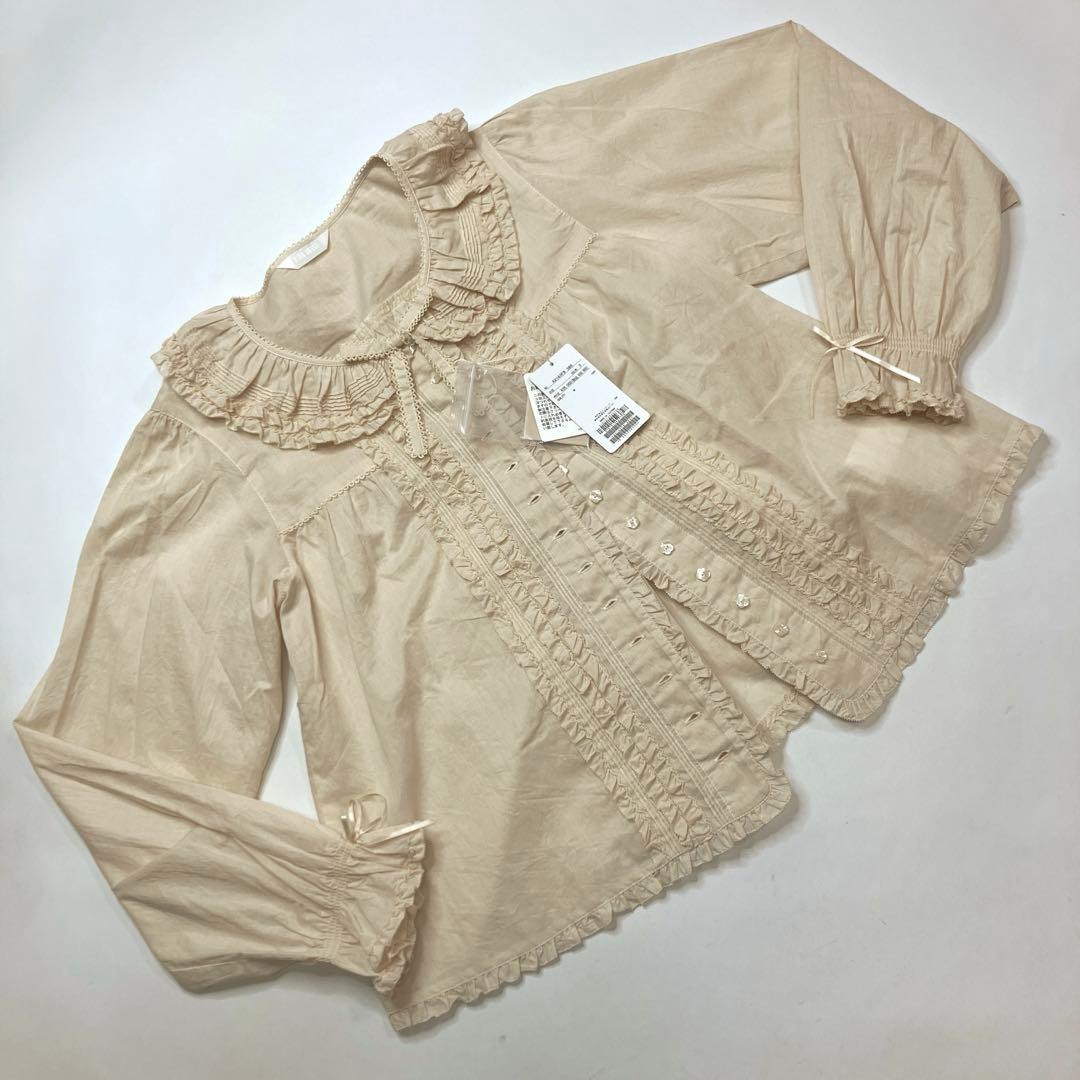 【新品未使用】ピンクハウス 生成 ピコフリル 豪華オーバーブラウス/2024年