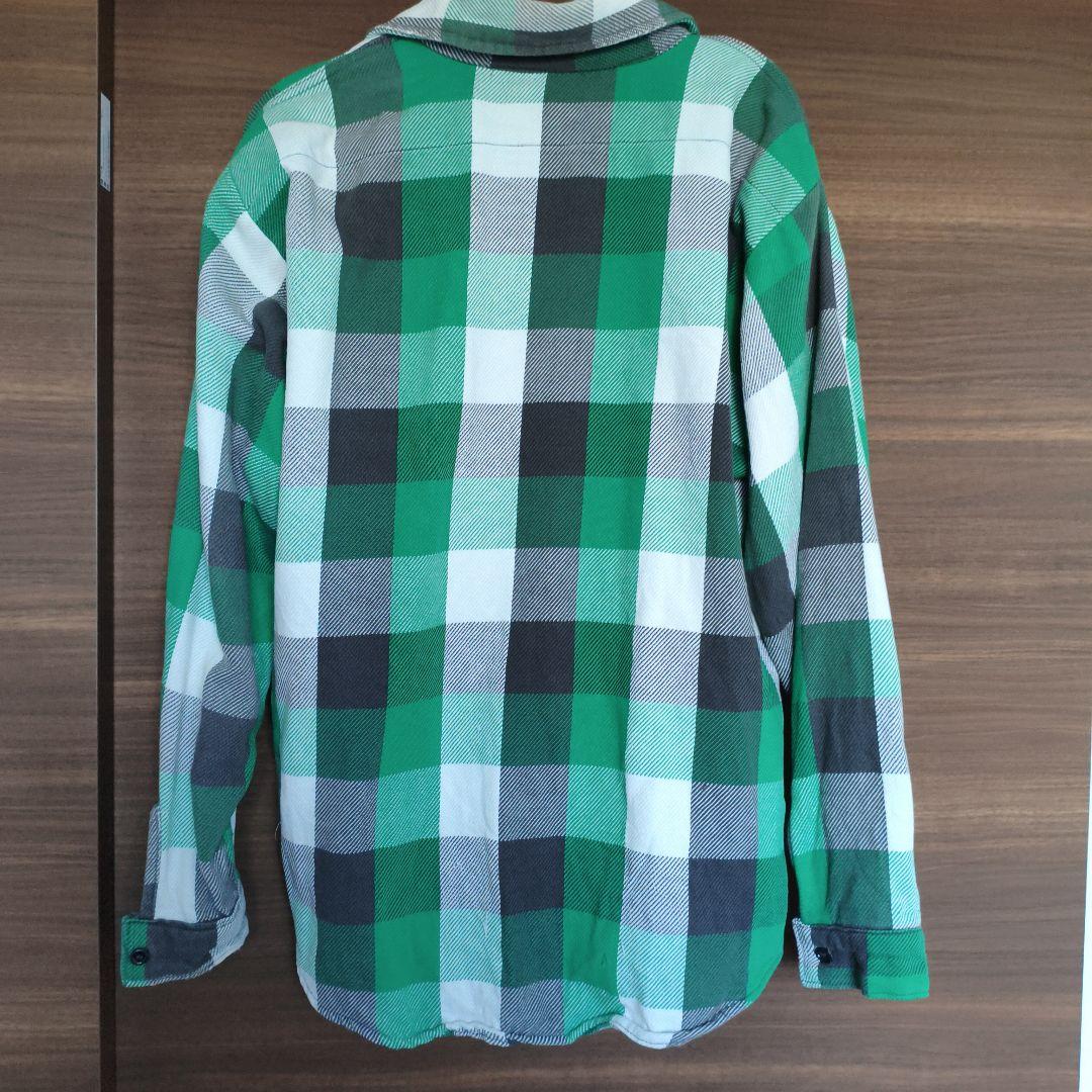 BIG MIKE 長袖ネルシャツ 16-L/16½ グリーンチェック　80's