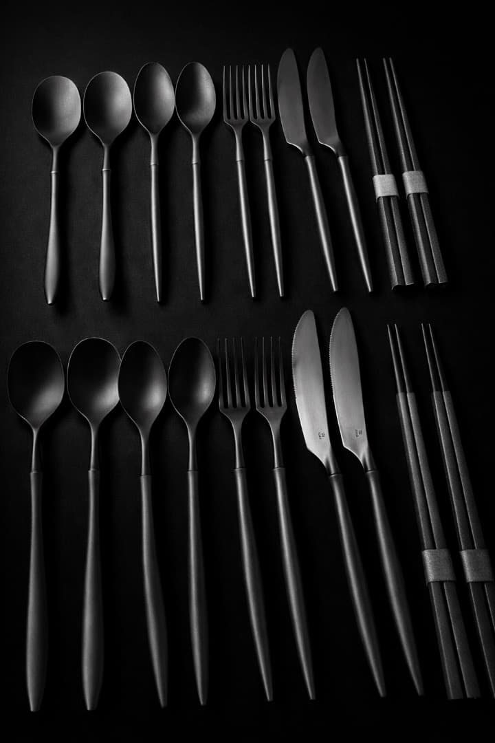 ARAS エイラス カトラリー 20点セット （ブラック）