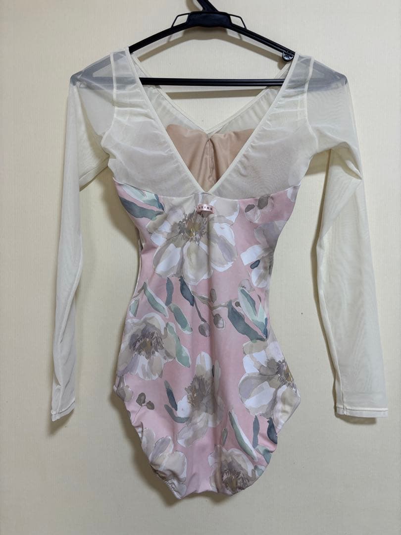 stina 花柄バレエレオタード 長袖 L