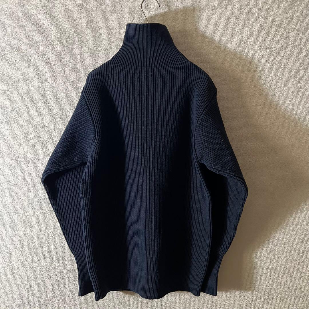 ジルサンダー ハイネック 長袖ニット ネイビー 30 XS相当 イタリア製