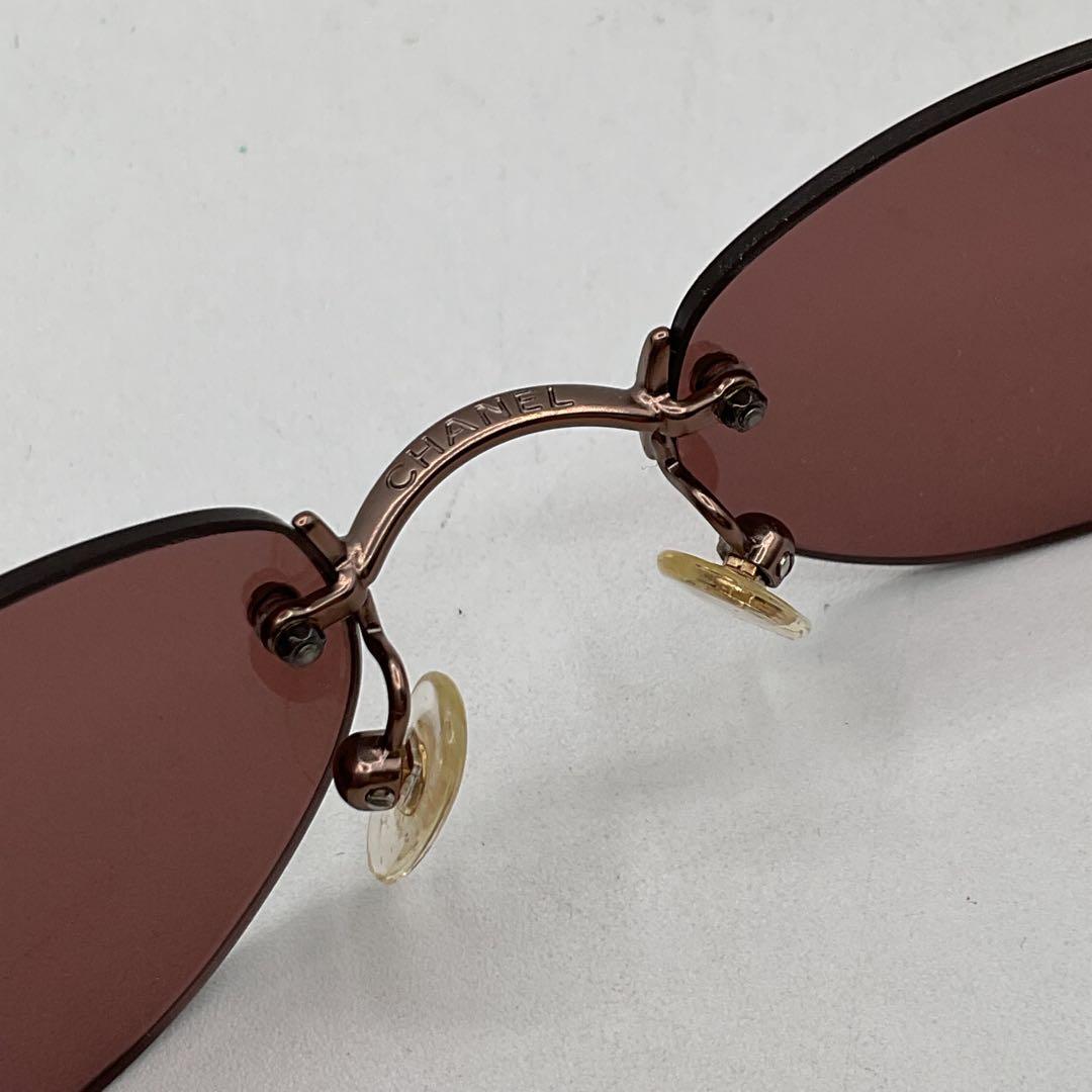 シャネル サングラス リムレス 4003 ブラウン メタル ココマーク