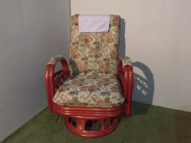 【全国一律送料無料】高級ラタンギア式リクライニング回転座椅子【ハイタイプ】