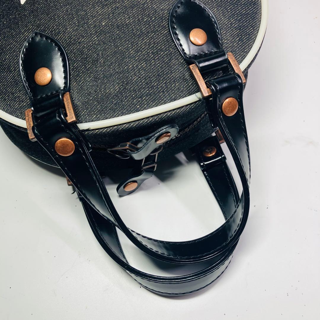 美品　Von Dutchボンダッチキャバス生地　ハンドバッグ　ミニボストンバッグ