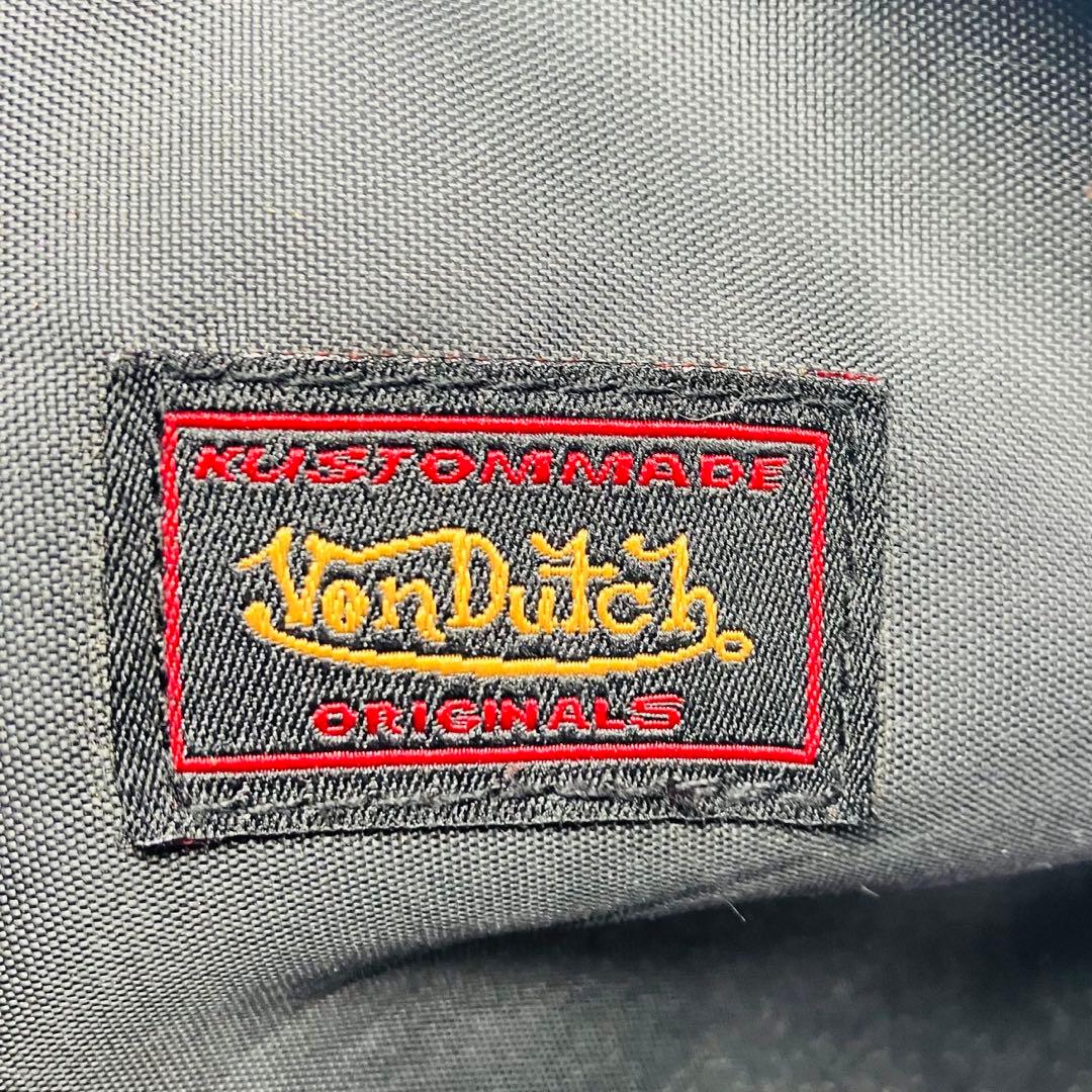 美品　Von Dutchボンダッチキャバス生地　ハンドバッグ　ミニボストンバッグ