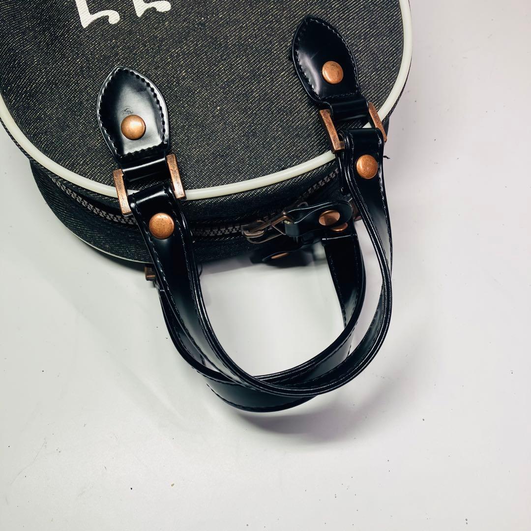 美品　Von Dutchボンダッチキャバス生地　ハンドバッグ　ミニボストンバッグ