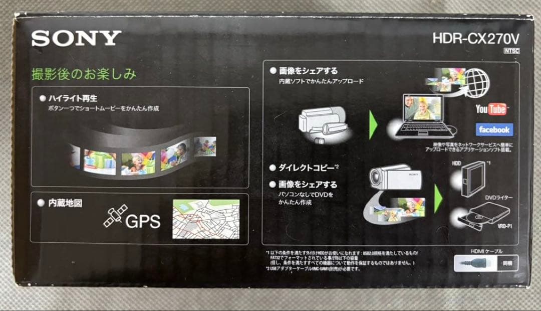 Sony ソニー　HDR-CX270V ビデオカメラ