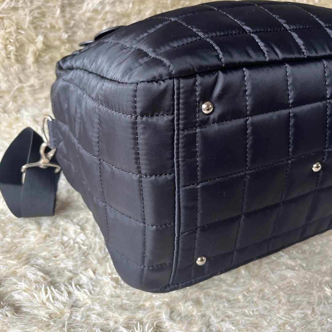 マリークワント キルティング ボストンバッグ 2wayショルダー ポーチセット
