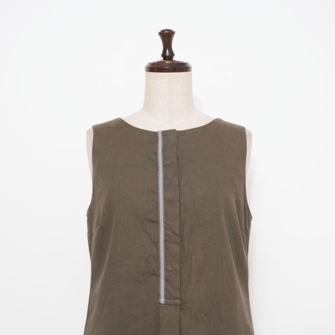 美品 ファビアナフィリッピ リネン混 ワンピース カーキ XS*GD907