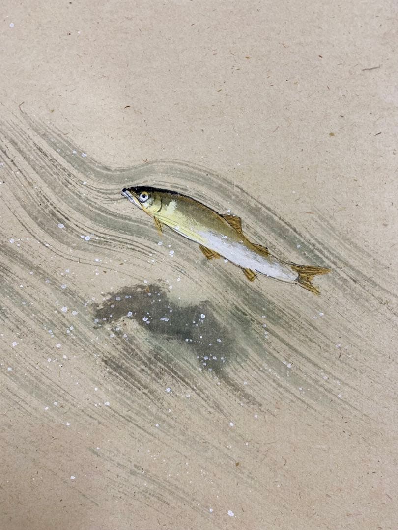 掛軸 茶掛 雪尾要道和尚筆【清流】自筆 画讃 大徳寺 住職 掛軸 茶掛 軸装