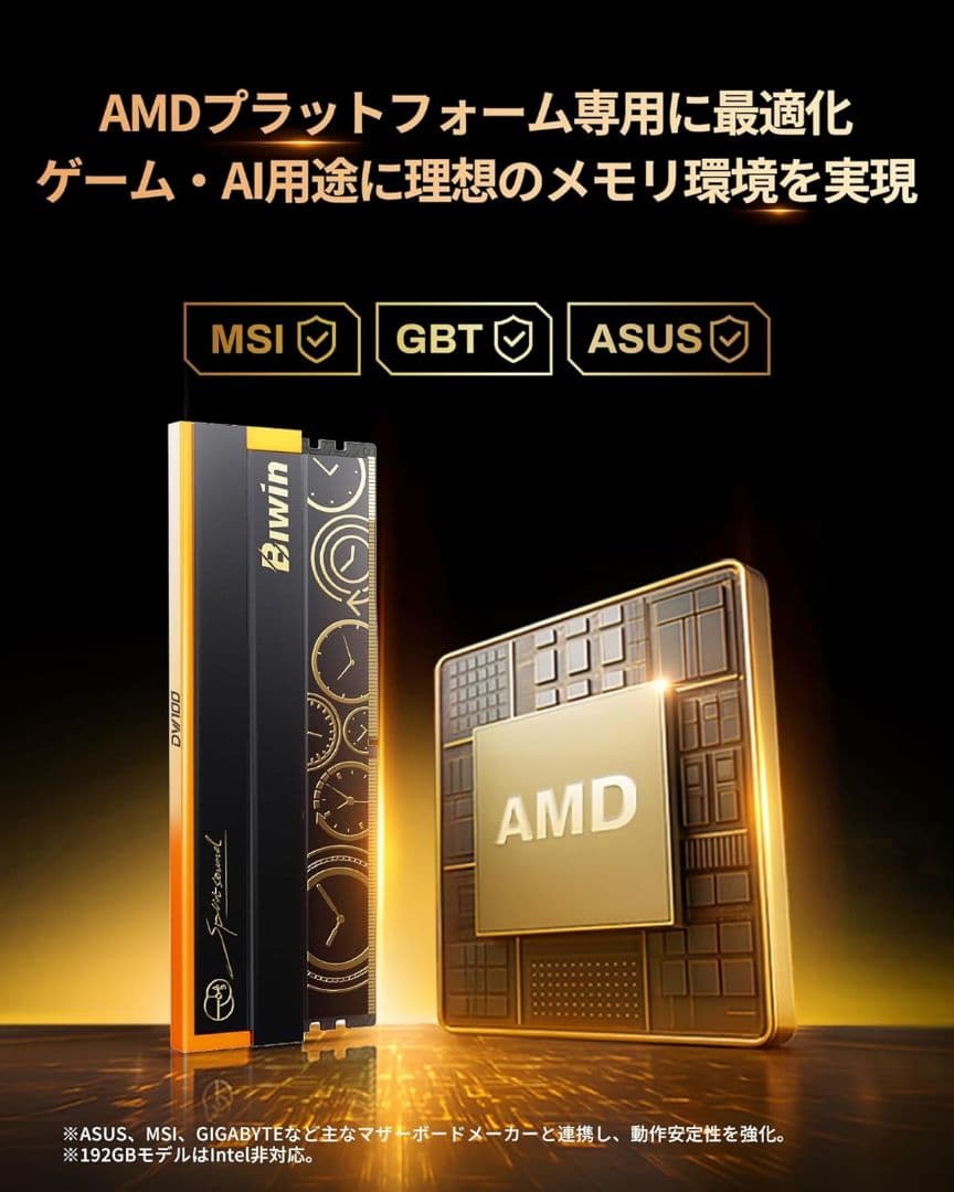 メモリー Biwin DW100 DDR5 6000MHz CL28 96GB
