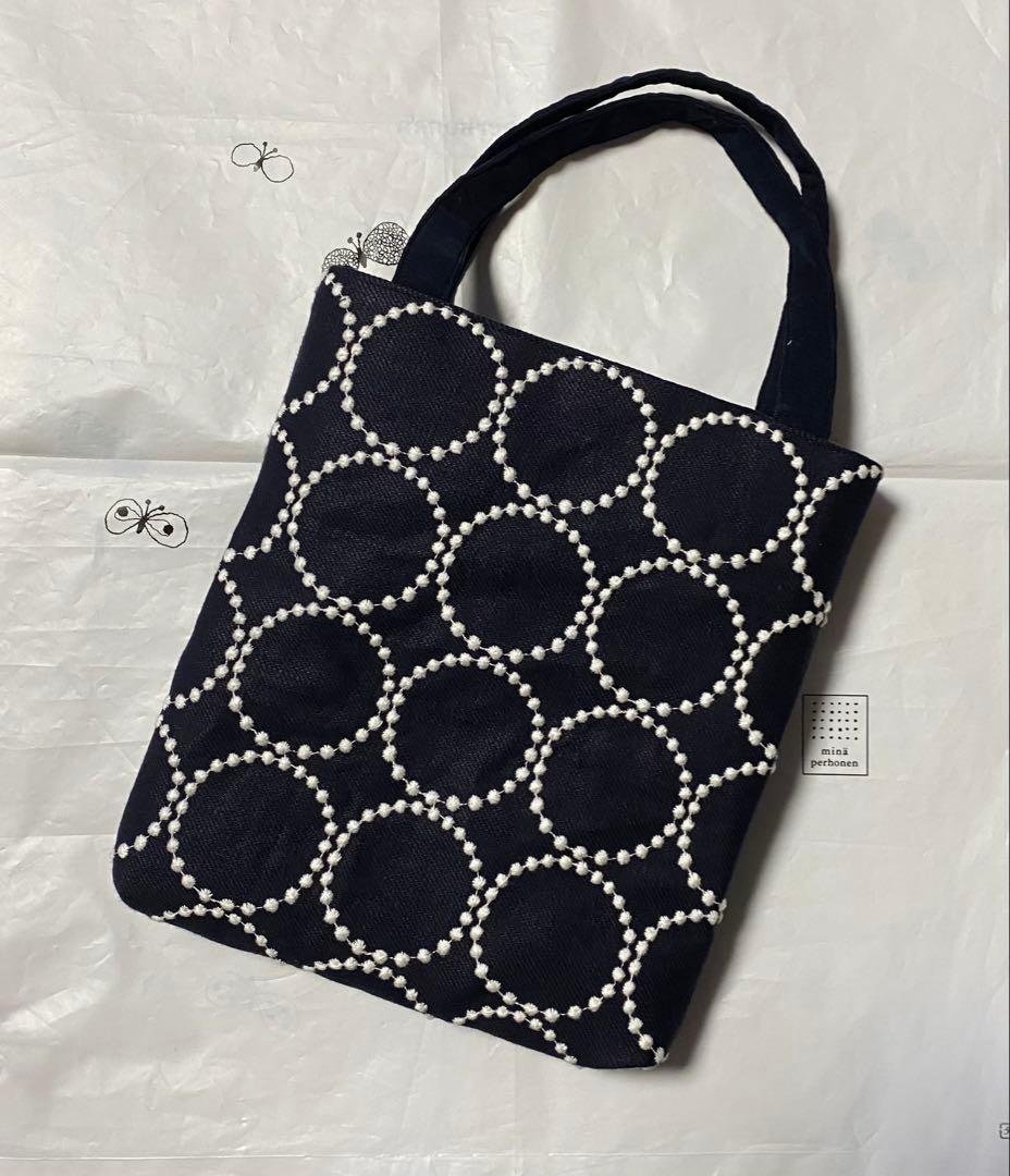 ミナペルホネン　ハンドメイド　ミニトートバック