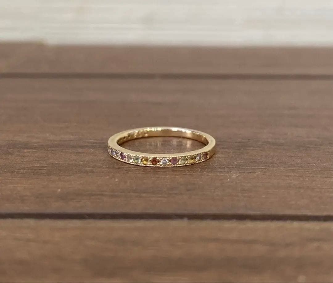 セイレーンアズーロ、リング、ピンキー、K10、YG、３号、ピンキーリング