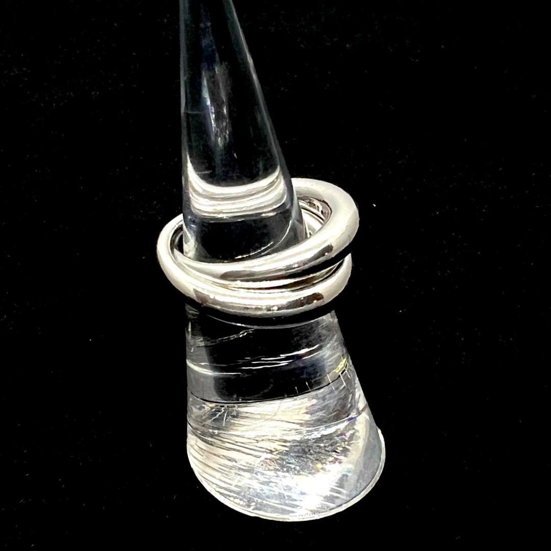 希少✨ジョージジェンセン ダブルリング 447 ルナ シルバー925 8号