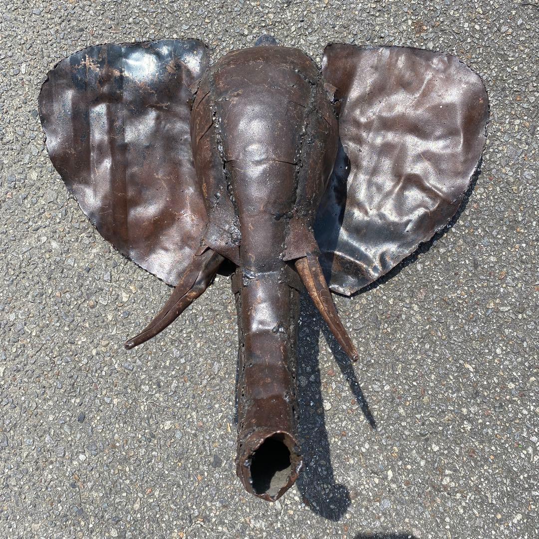 象 壁掛け USA アイアン ミッドセンチュリー 什器 オブジェ 飾り アニマル