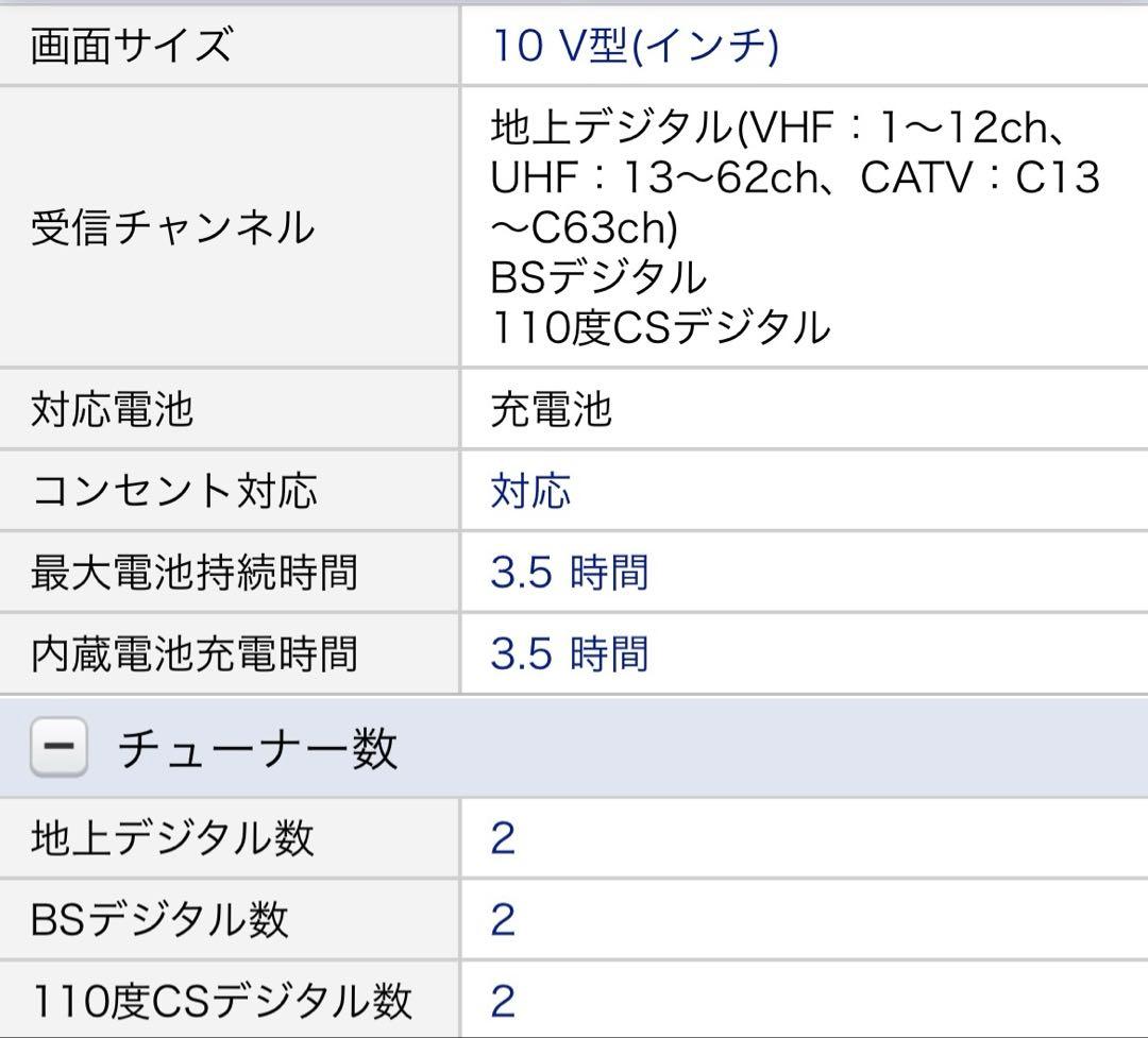 パナソニック ポータブルテレビ UN-15TD6 ブルーレイレコーダー