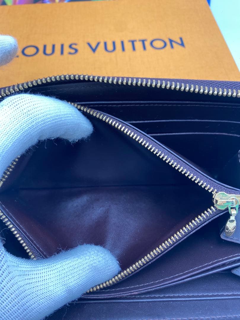 ルイヴィトン ヴェルニ アマラント ジッピーウォレット モノグラム 長財布