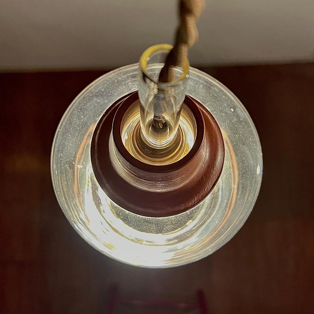 ペンダントランプ ペア ハリオ Hoya 昭和レトロ アップサイクル 照明器具