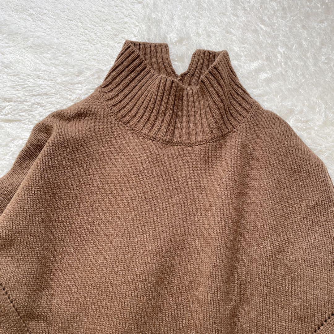 CINOH 長袖ニット セーター タートルネック ビッグサイズ キャメル 38