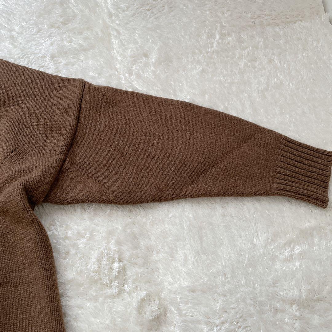 CINOH 長袖ニット セーター タートルネック ビッグサイズ キャメル 38