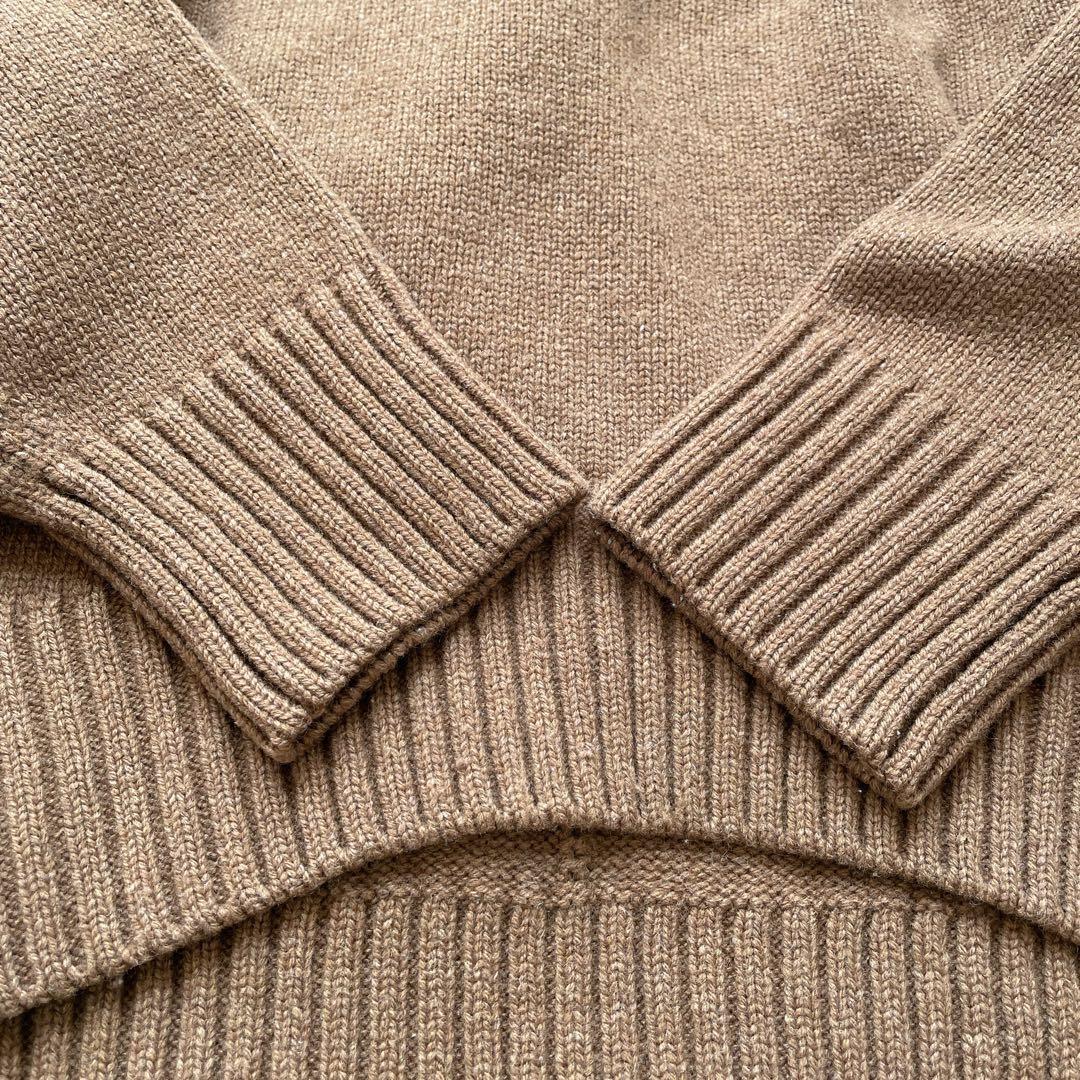 CINOH 長袖ニット セーター タートルネック ビッグサイズ キャメル 38