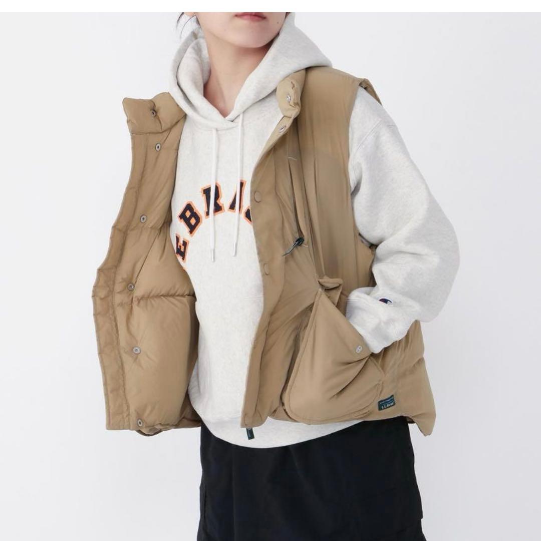 LLビーン　ポケッタブル　ダウンベスト　美品　M