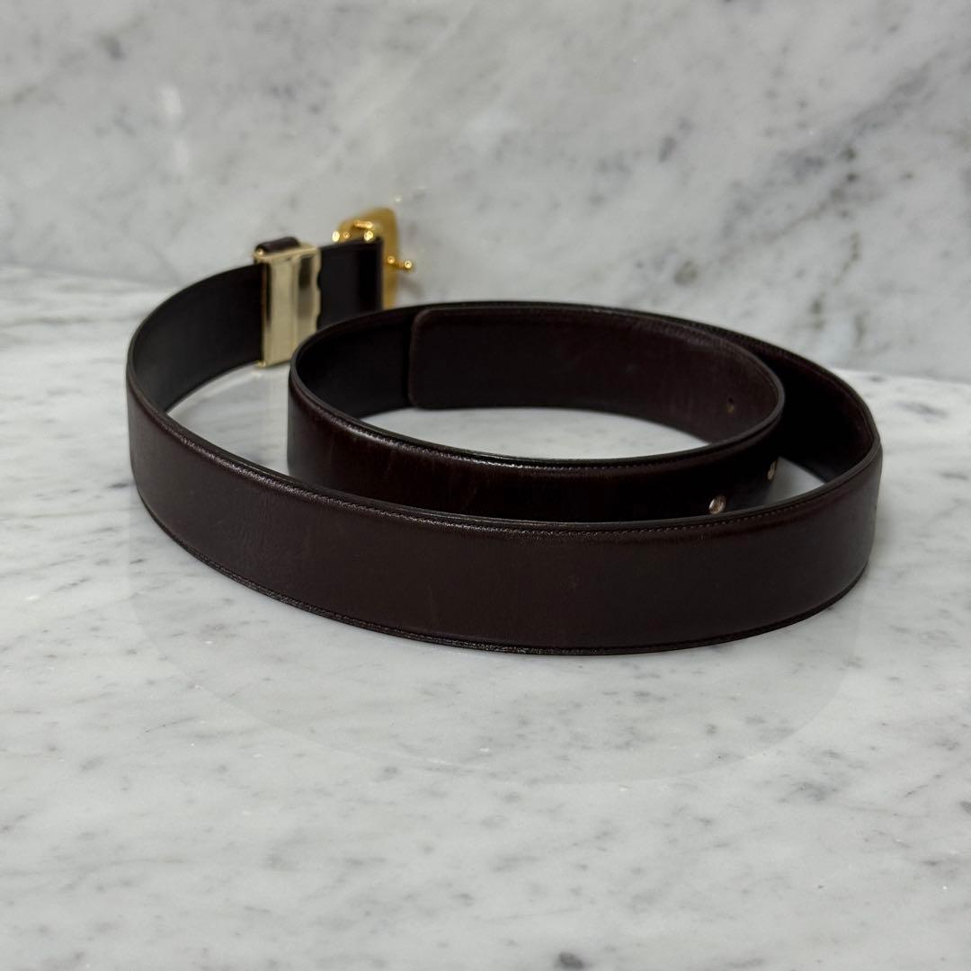 Yves Saint Laurent イヴサンローラン ベルト 本革 茶系