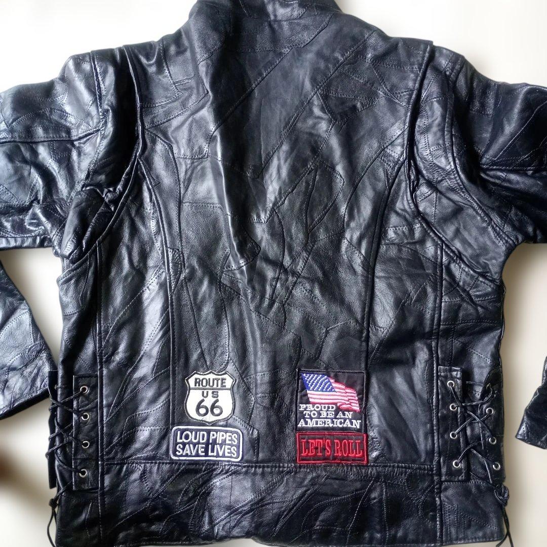 1点物ブラック雰囲気抜群！ヴィンテージ　カスタム　エイジング　バッファローレザー