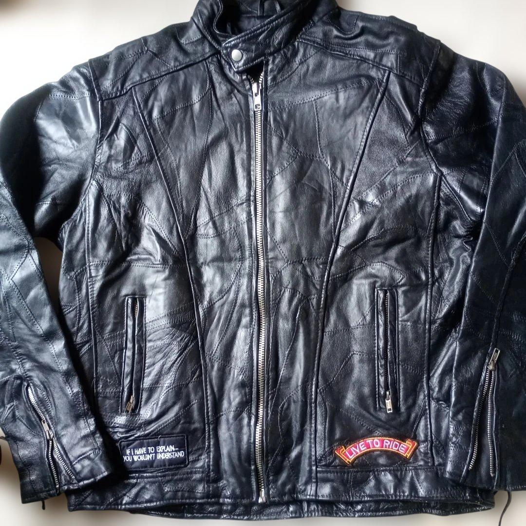 1点物ブラック雰囲気抜群！ヴィンテージ　カスタム　エイジング　バッファローレザー