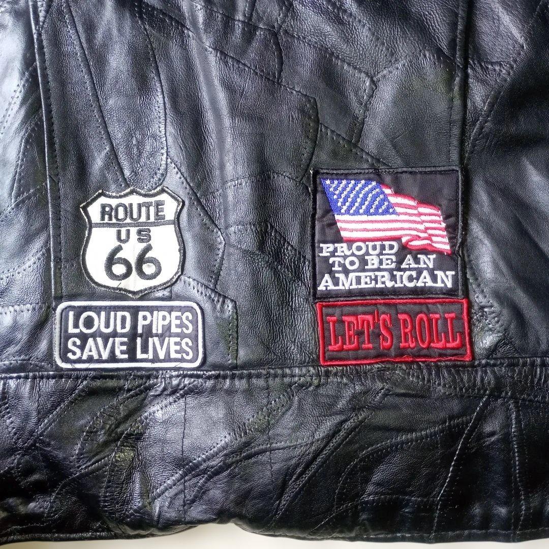 1点物ブラック雰囲気抜群！ヴィンテージ　カスタム　エイジング　バッファローレザー